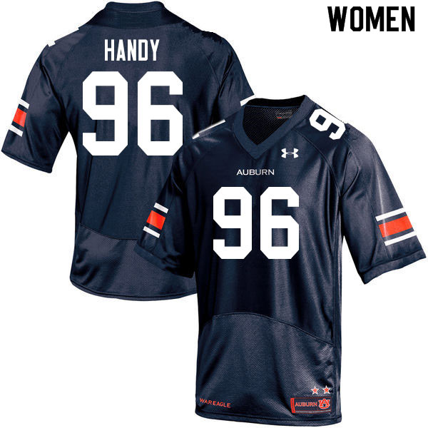 Women #96 Jaren Handy Auburn Tigers College Football Jerseys Sale-Navy